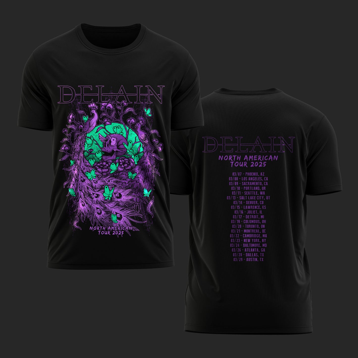 Peacocks 2025 North American Tour T-Shirt
